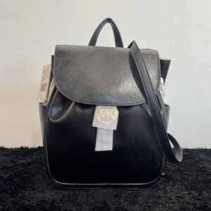 Michael Kors Black Leather Backpack